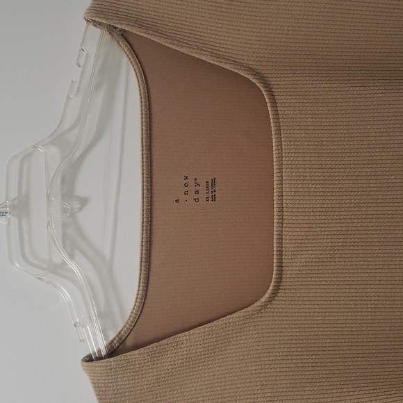 NWT A New Day Long Sleeve Square Neck Soft Ribbed Bodysuit - Picture 4 of 9